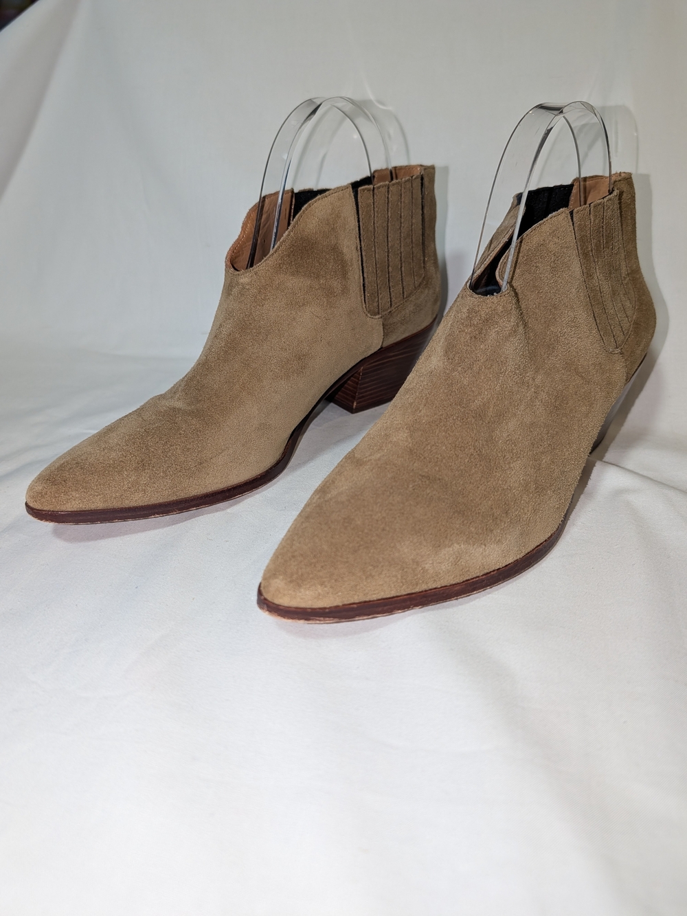 Vince Camuto Suede Ankle Booties - Light Taupe